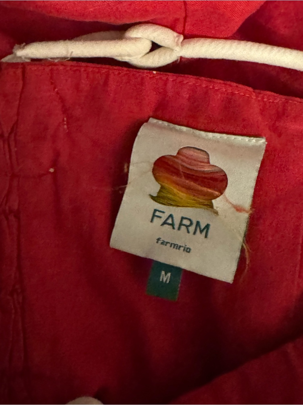 Farm Rio Red Linen Blend Sleeveless Mini Dress - Picture 6 of 7